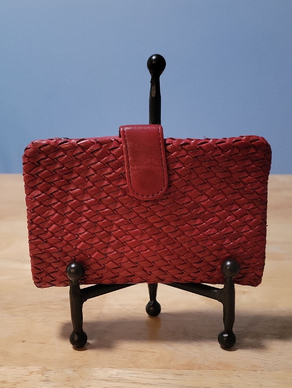 Vilenca Holland Woven Leather Wallet - Red